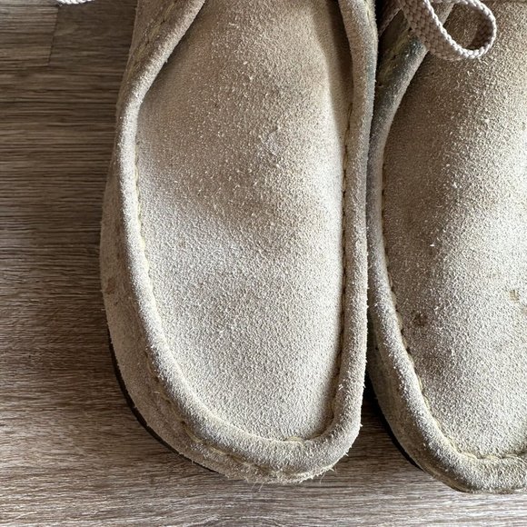 Clarks Wallabees 35385 Tan Leather Suede Chukka Boots Women’s Size 8 Gum Soles - Picture 10 of 10